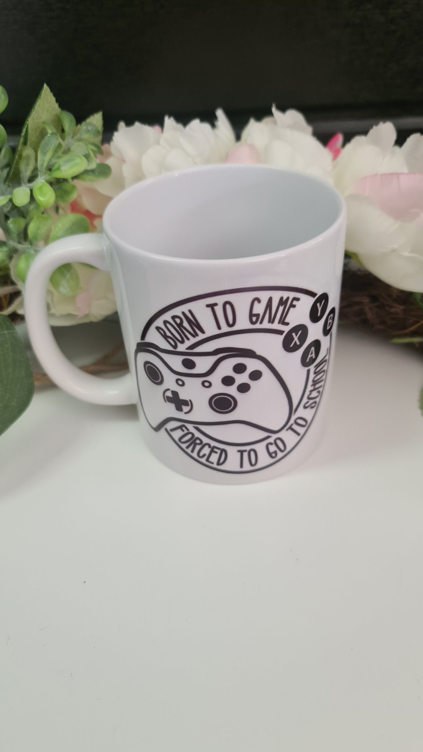 Born to game forced to go school mug