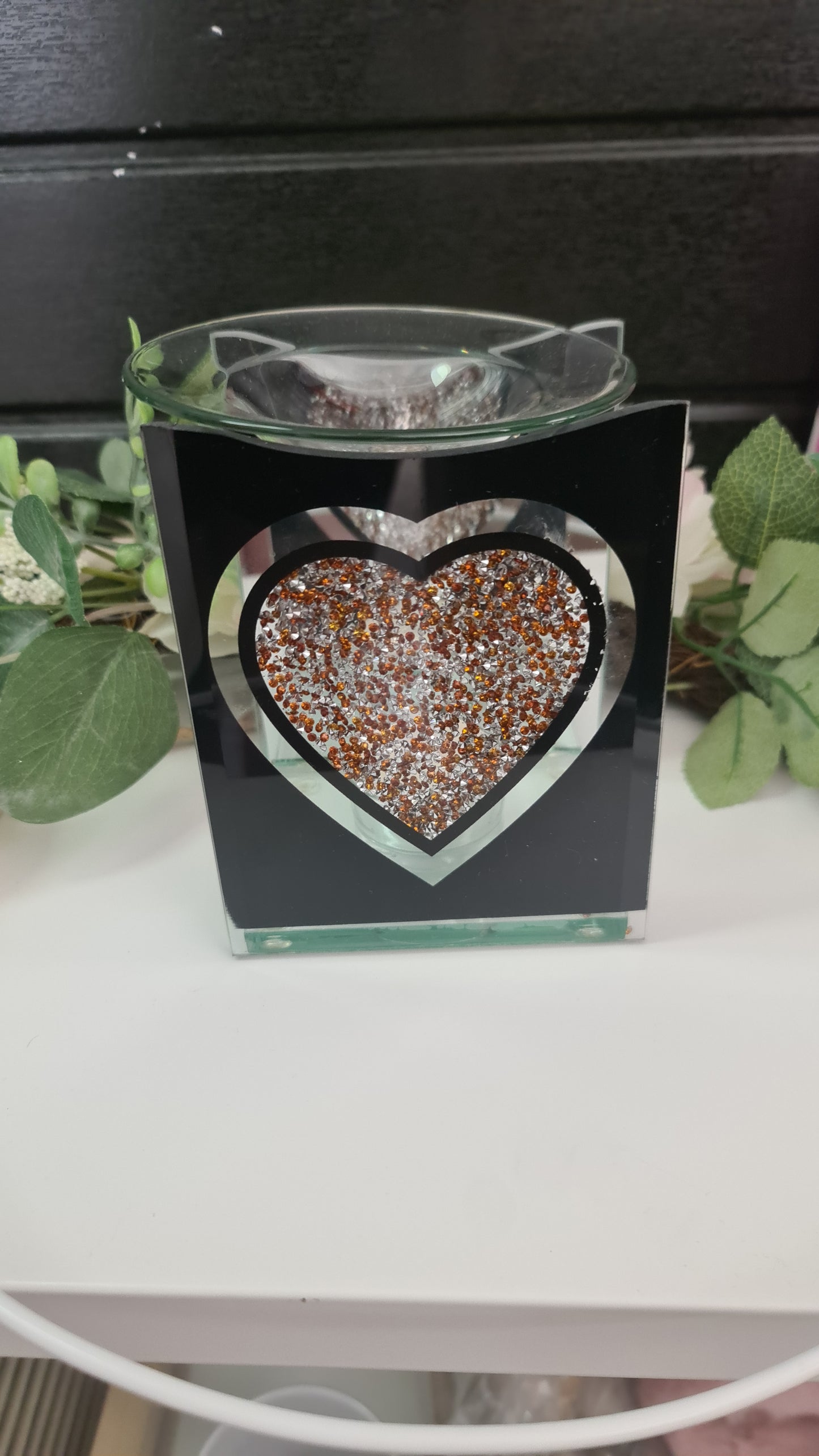 Glass Black Heart Burner