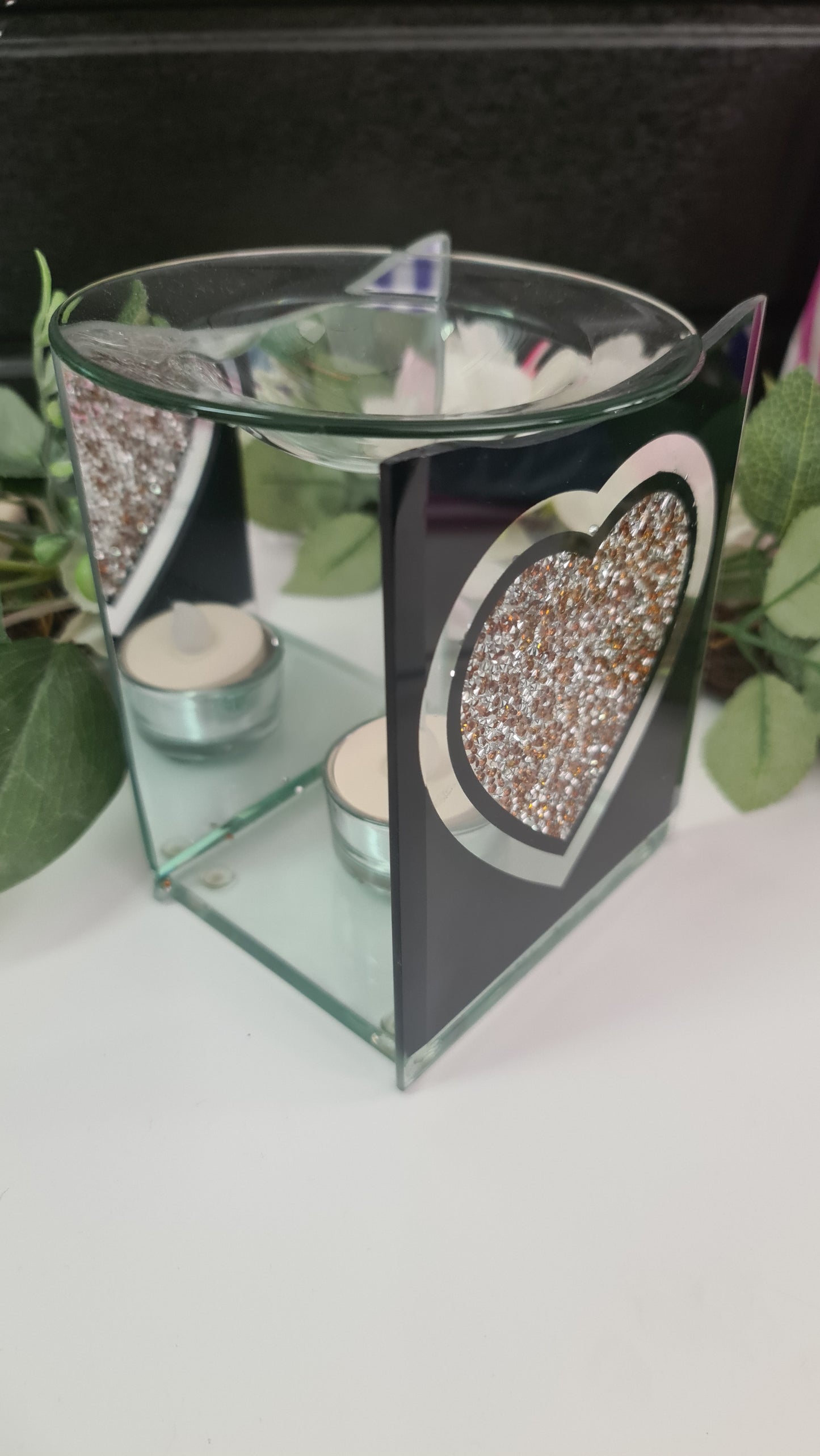 Glass Black Heart Burner