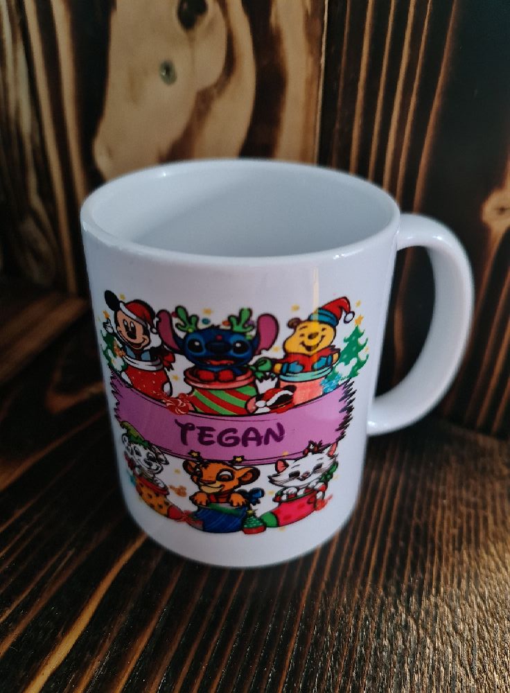 Personalised Christmas Disney inspired stocking mug