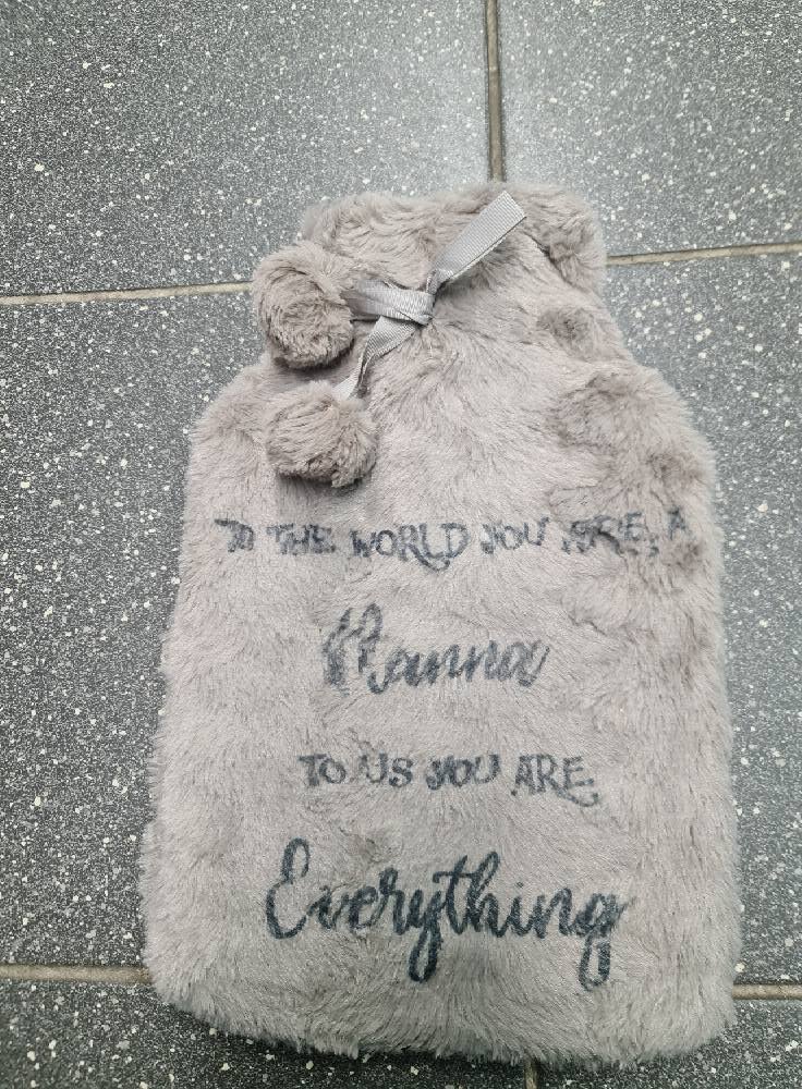 Personalsied hot waterbottle