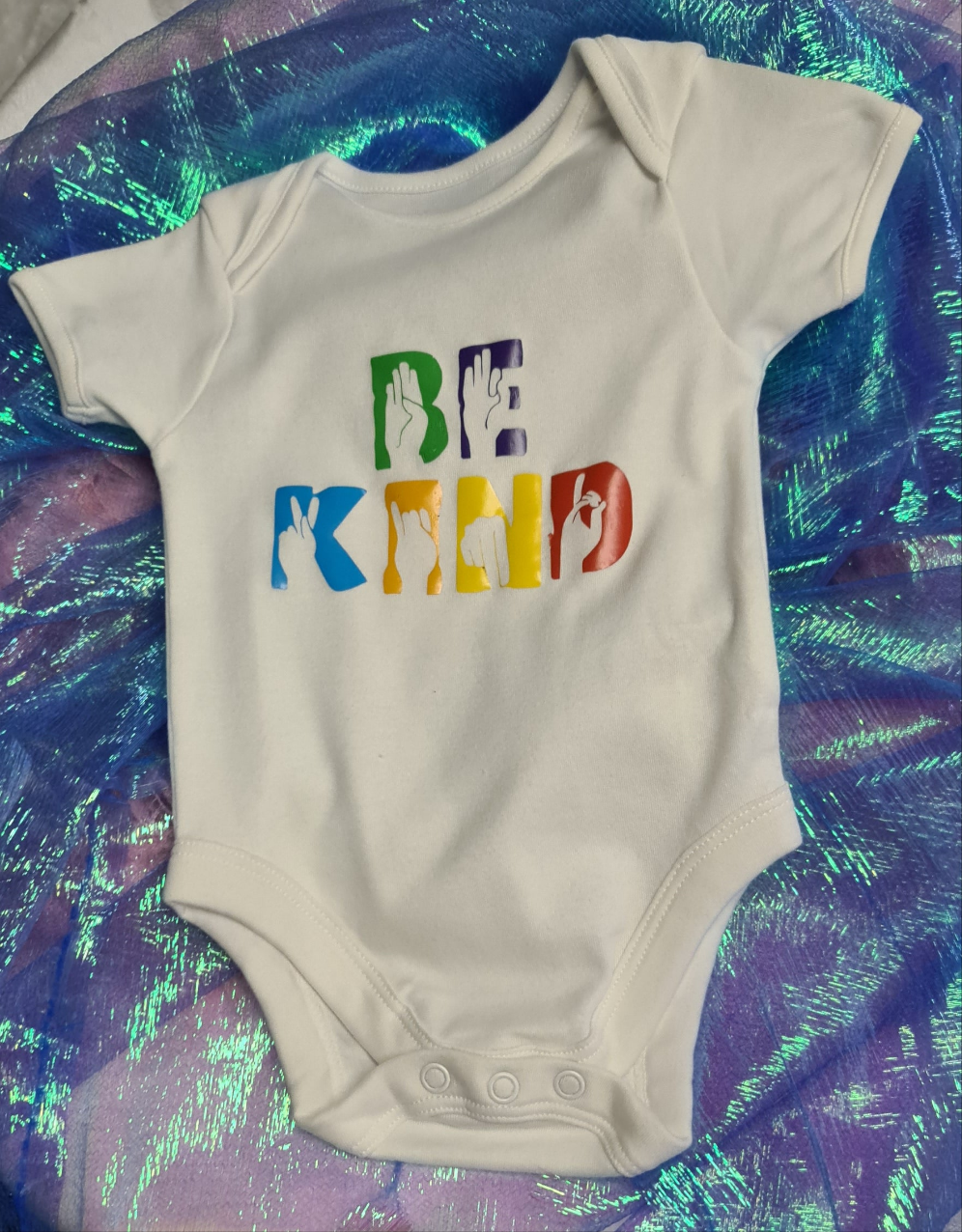 Be Kind Sign Language Baby Vest