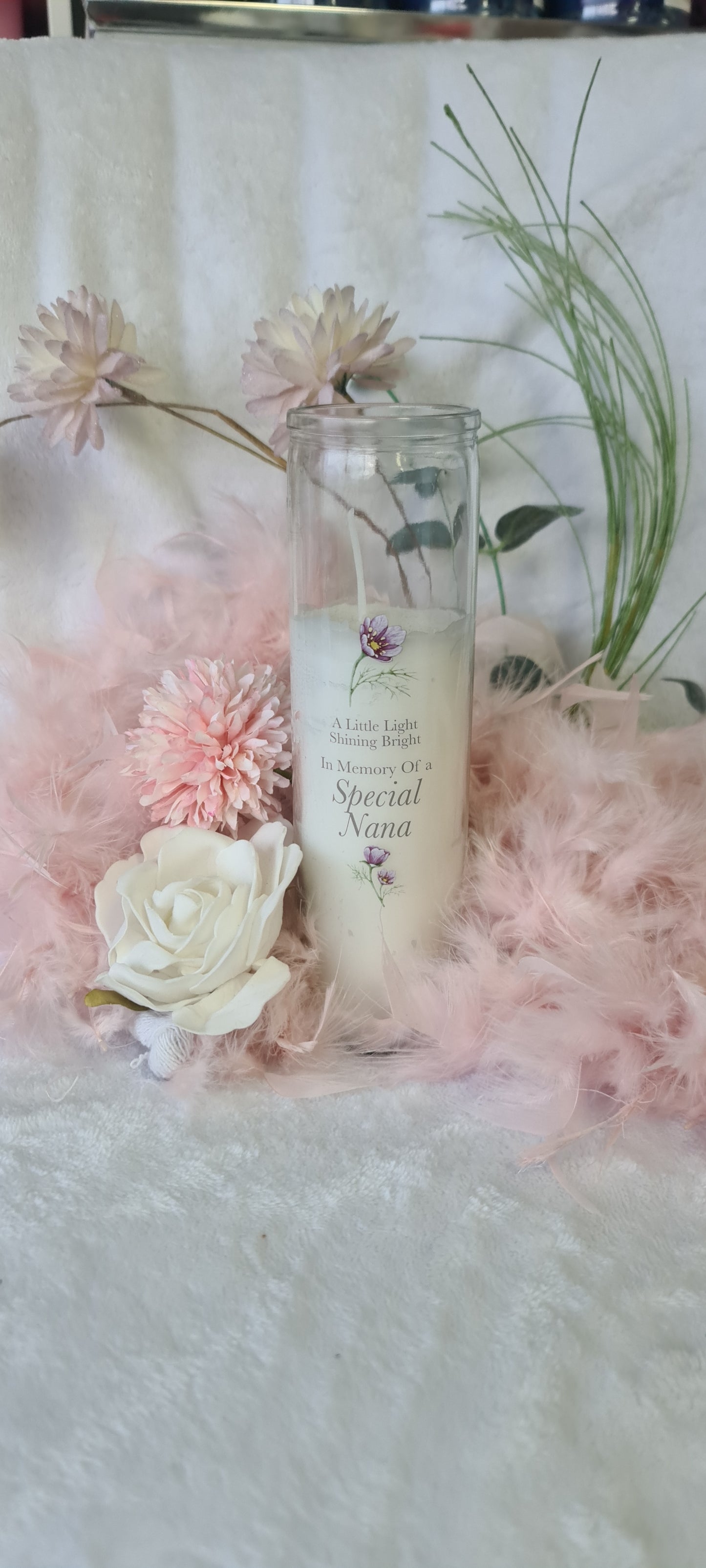 In memory Nana tall candle