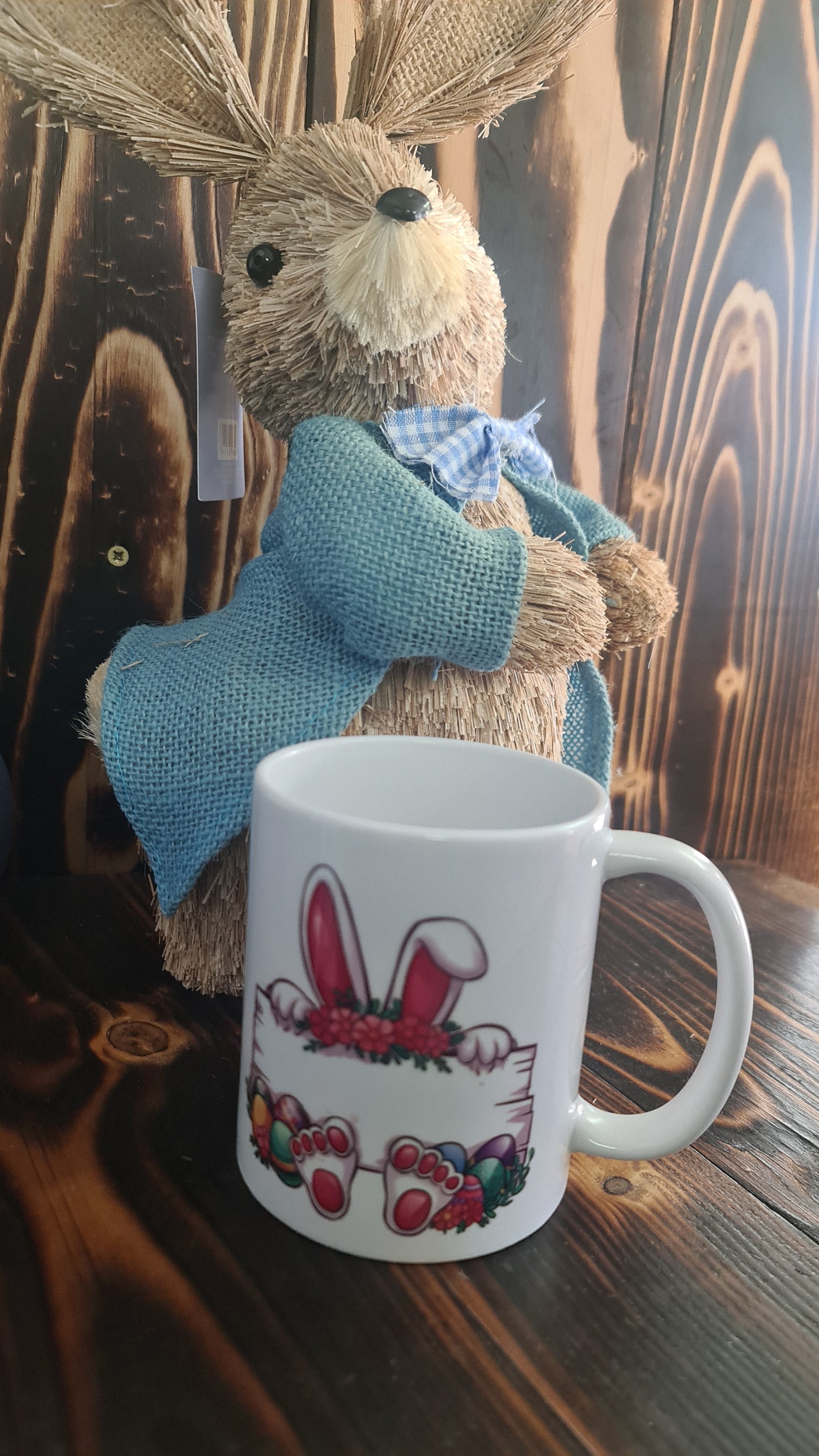 Personalised pink Easter mug