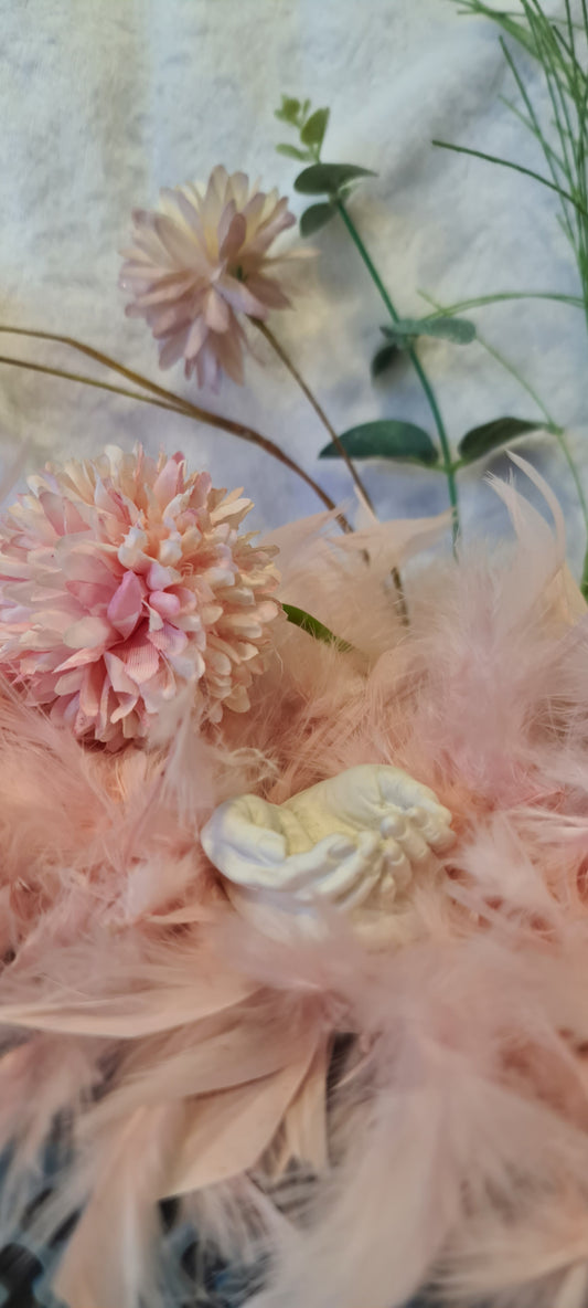 Small ceramic cuffed hands Figure