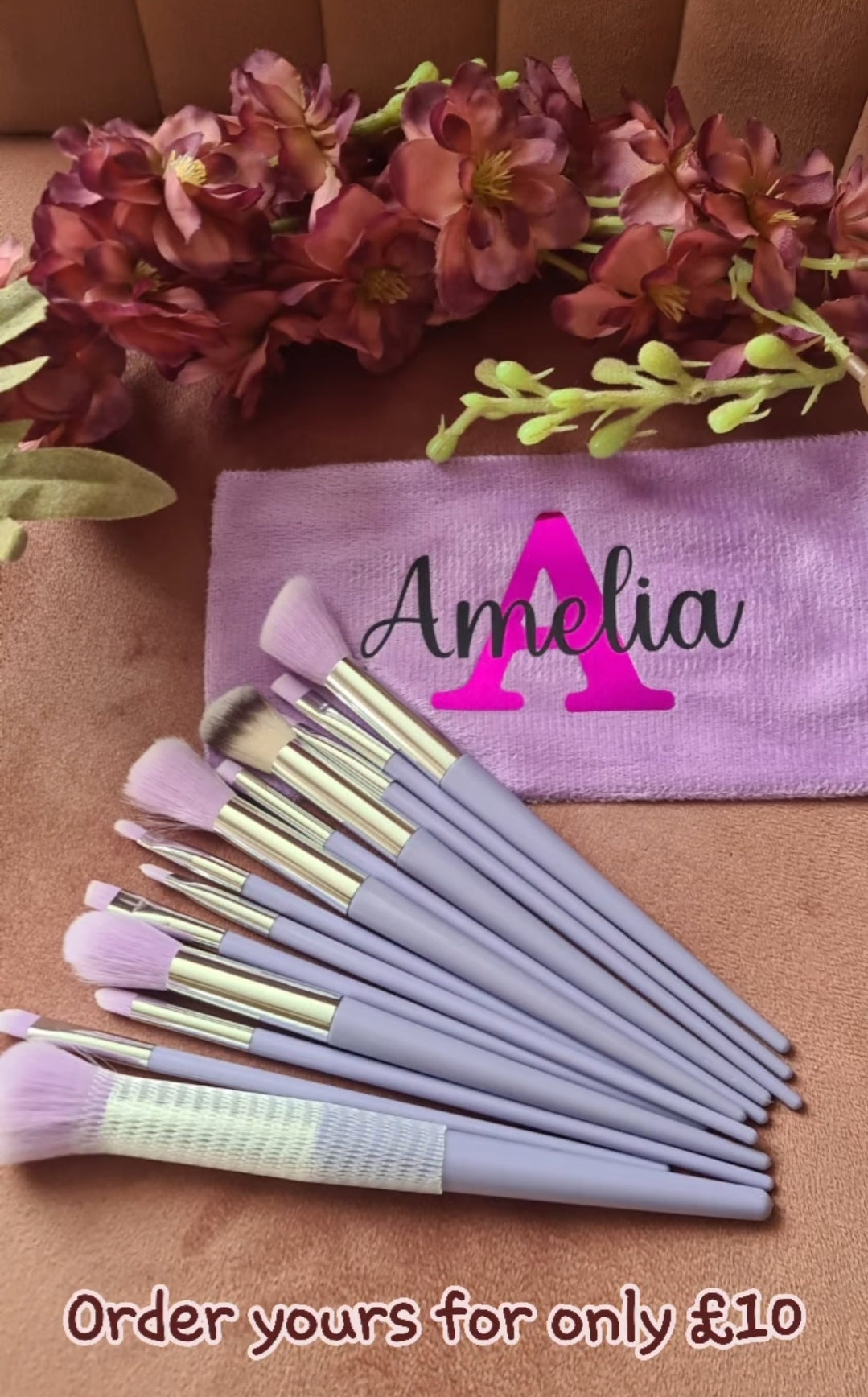 Persoanlised Makeup brush set