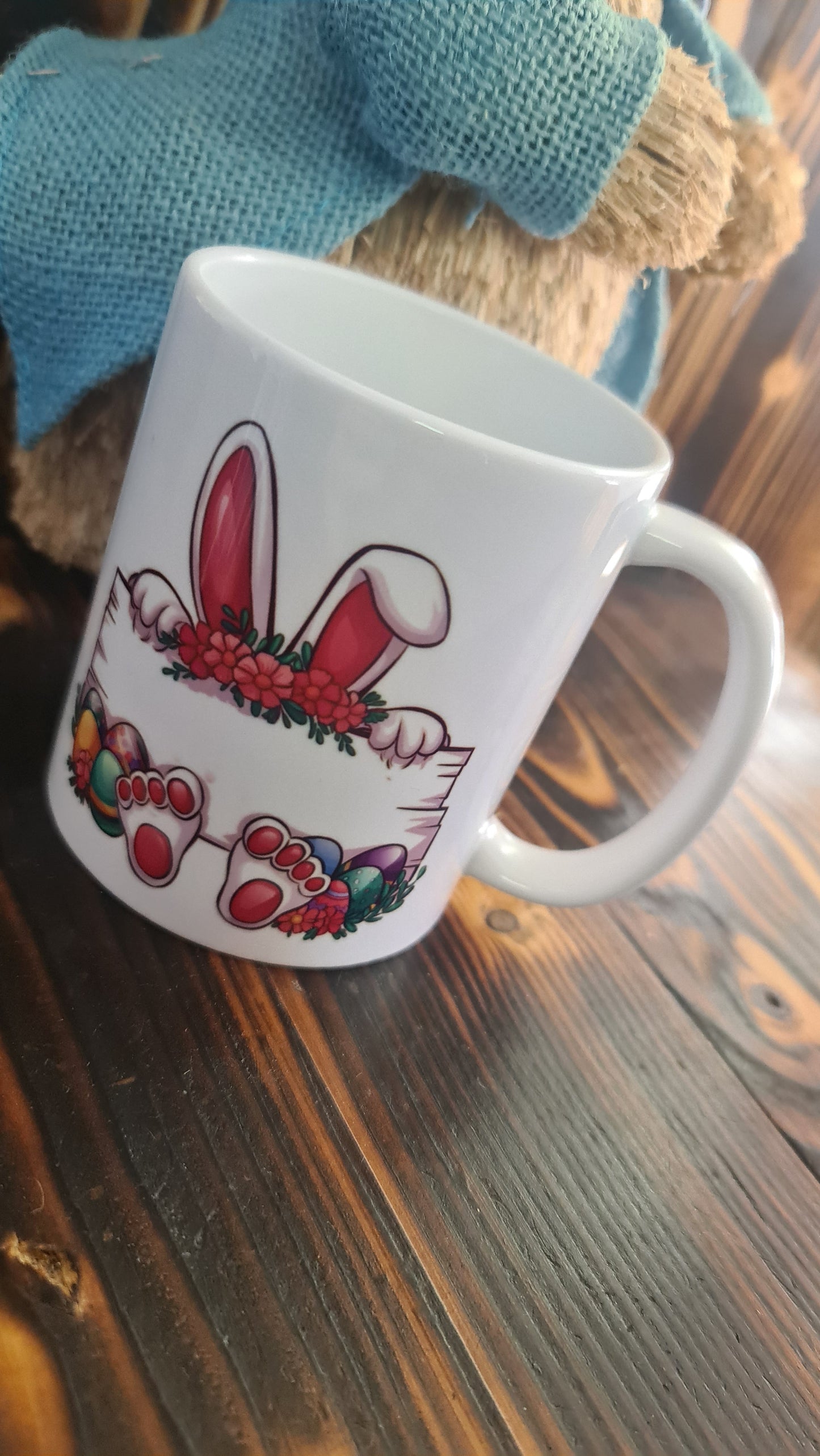 Personalised pink Easter mug