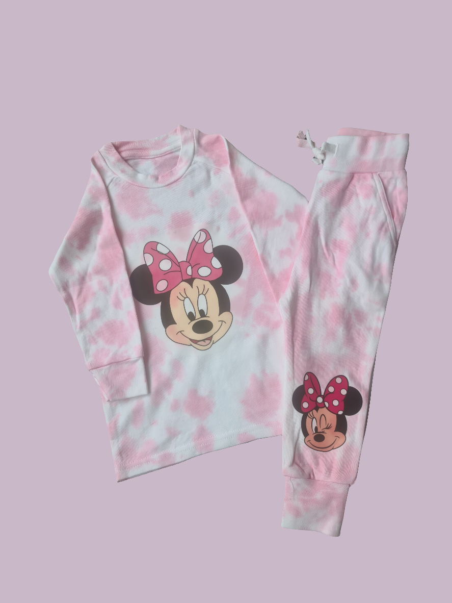 Pink Tie-Dye Minnie Mouse PJs