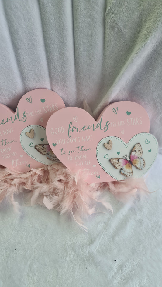 Good Friends Are like stars heart plaque