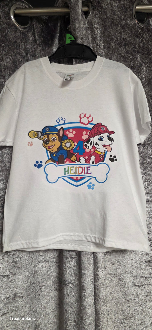 Paw Patrol Inspired personalised T-shirt