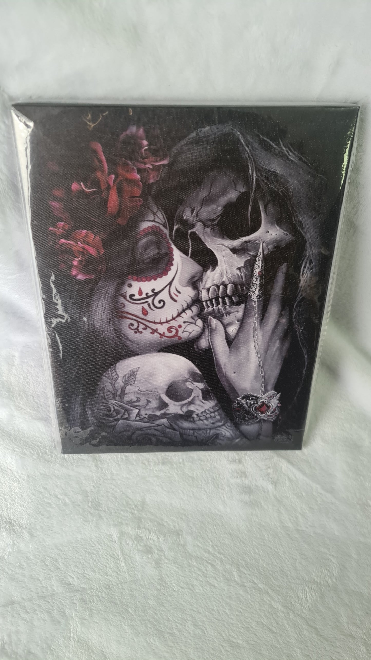 19X25cm Spiral Kiss Mounted MDF Canvas Plaque