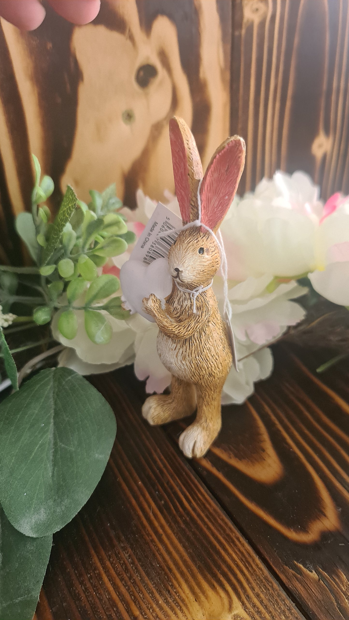 Standing with heart brown bunny