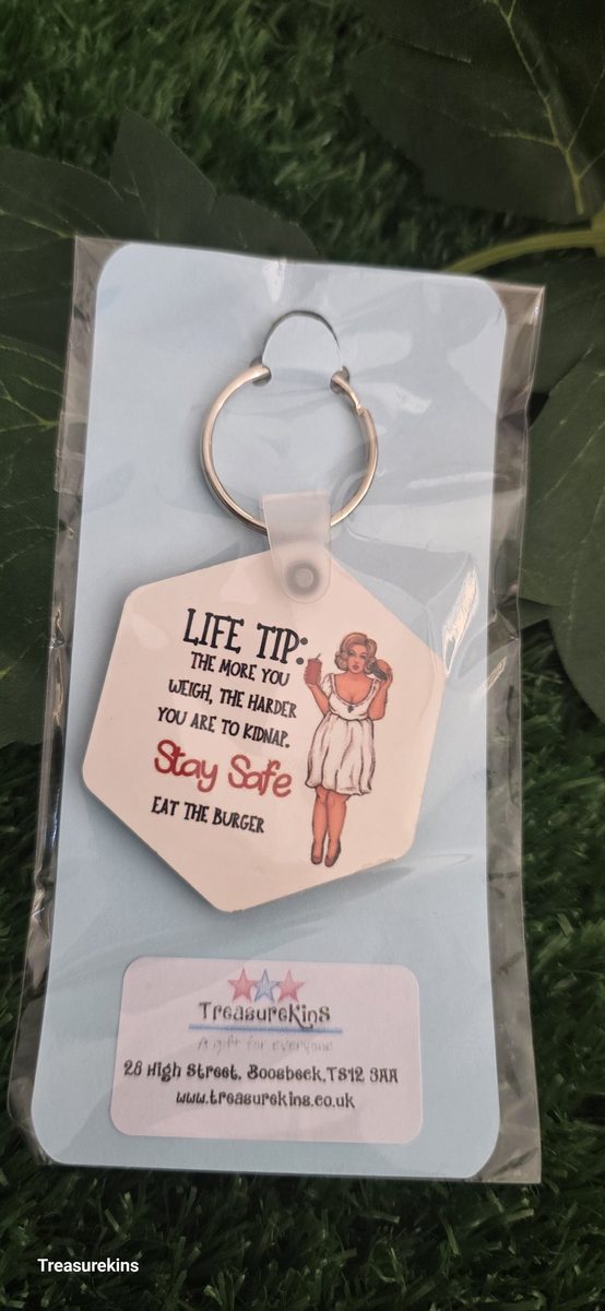 LIFE TIP Keyring  - humour, friendship, funny birthday gift