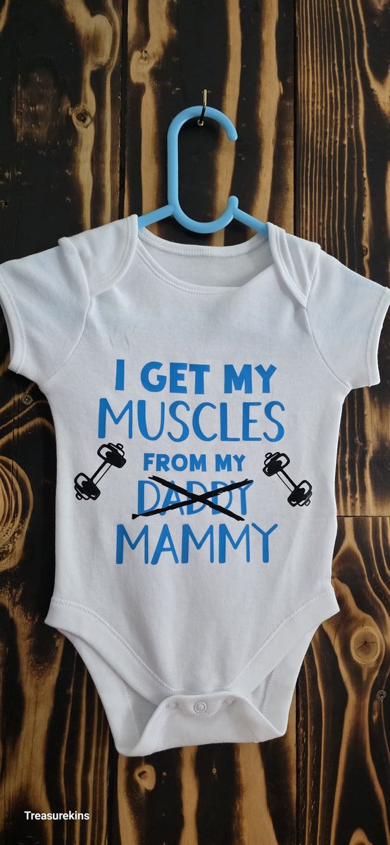I get my muscles baby vest
