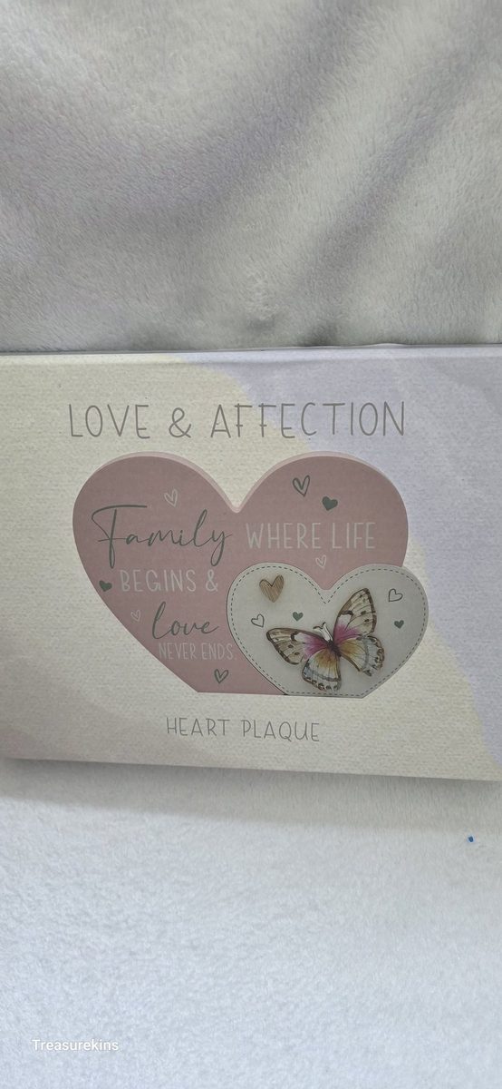 Family where life begins and love never ends duo butterfly heart Plaque