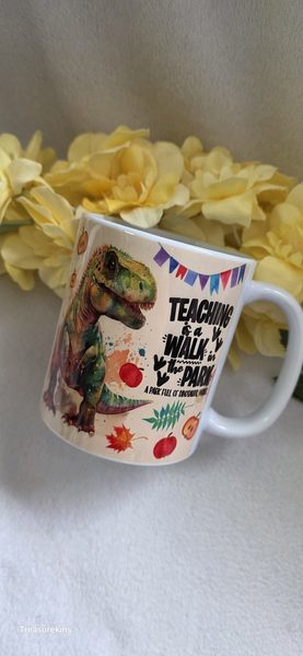 Teaching is a walk in the park - dinosaur teachers mug