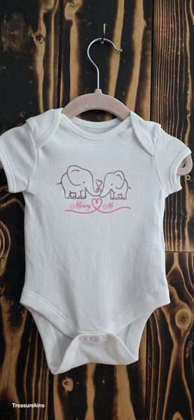 Elephant love -  mammy and me baby vest