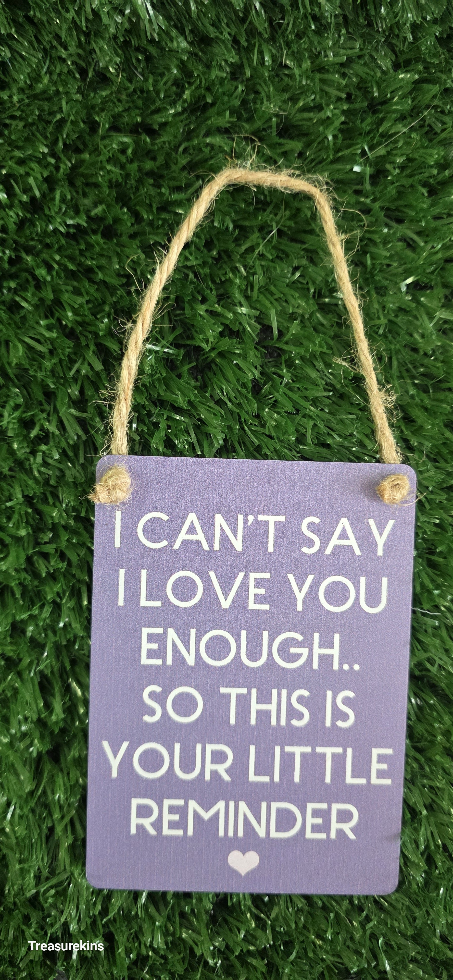 Mini metal hanging plaque - YOUR LITTLE REMINDER - Love you