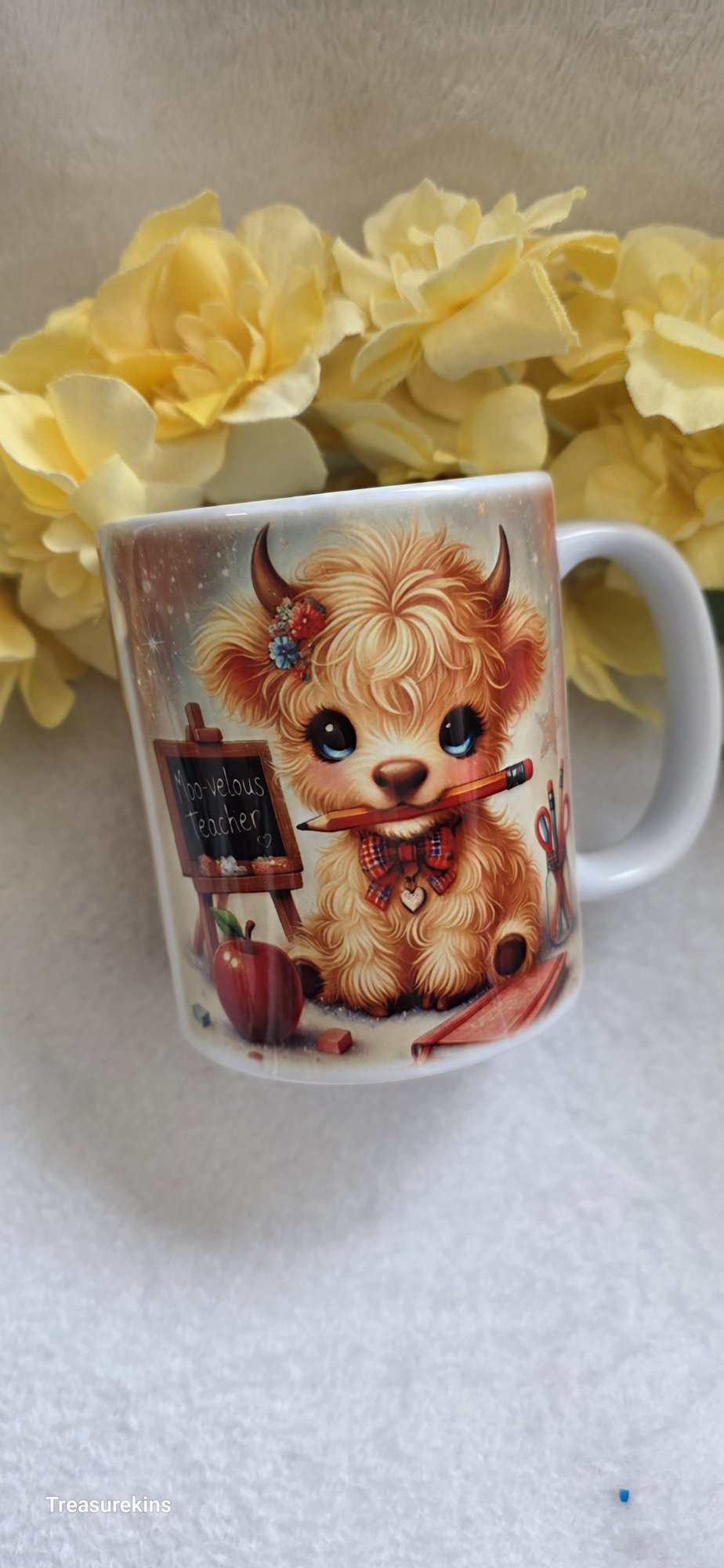 Moo-velous Teacher - Highland Cow mug