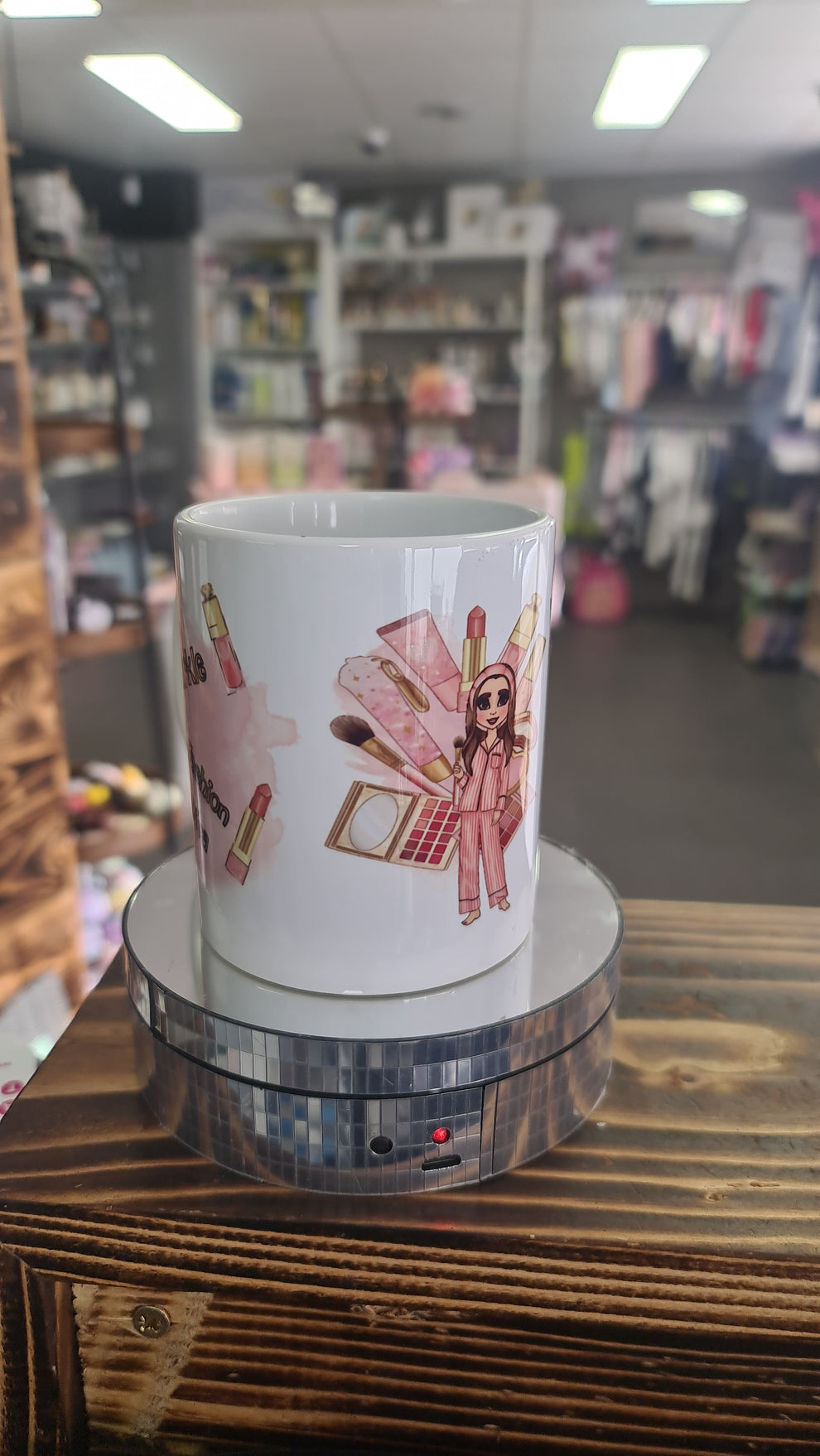 Personalised girly statement make up doll mug (PLouise inspired)